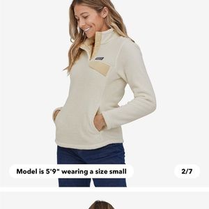 White fleece Patagonia women’s medium
